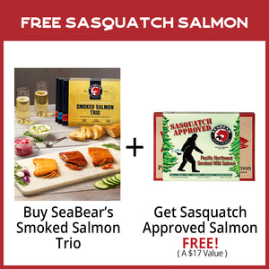 SeaBear - Smoked Salmon Trio with FREE Sasquatch Salmon