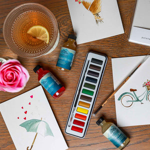 Valentine's Day Paint and Sip Party | Made In Washington | Galentine's DIY Valentine Cards Kit | Watercolor Cards For Valentine's Day