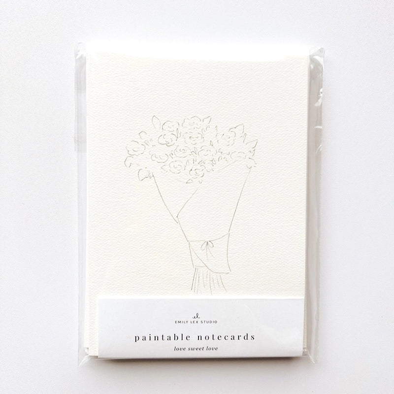 Emily Lex Studio - Love Sweet Love Paintable Notecard | Made In Washington | Locally Made Galentine's Gifts