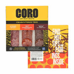 Coro By Salumi Sliced Salami Charcuterie Trio | Made In Washington | Pacific Northwest Foods | Three Varieties For Your Charcuterie Boards