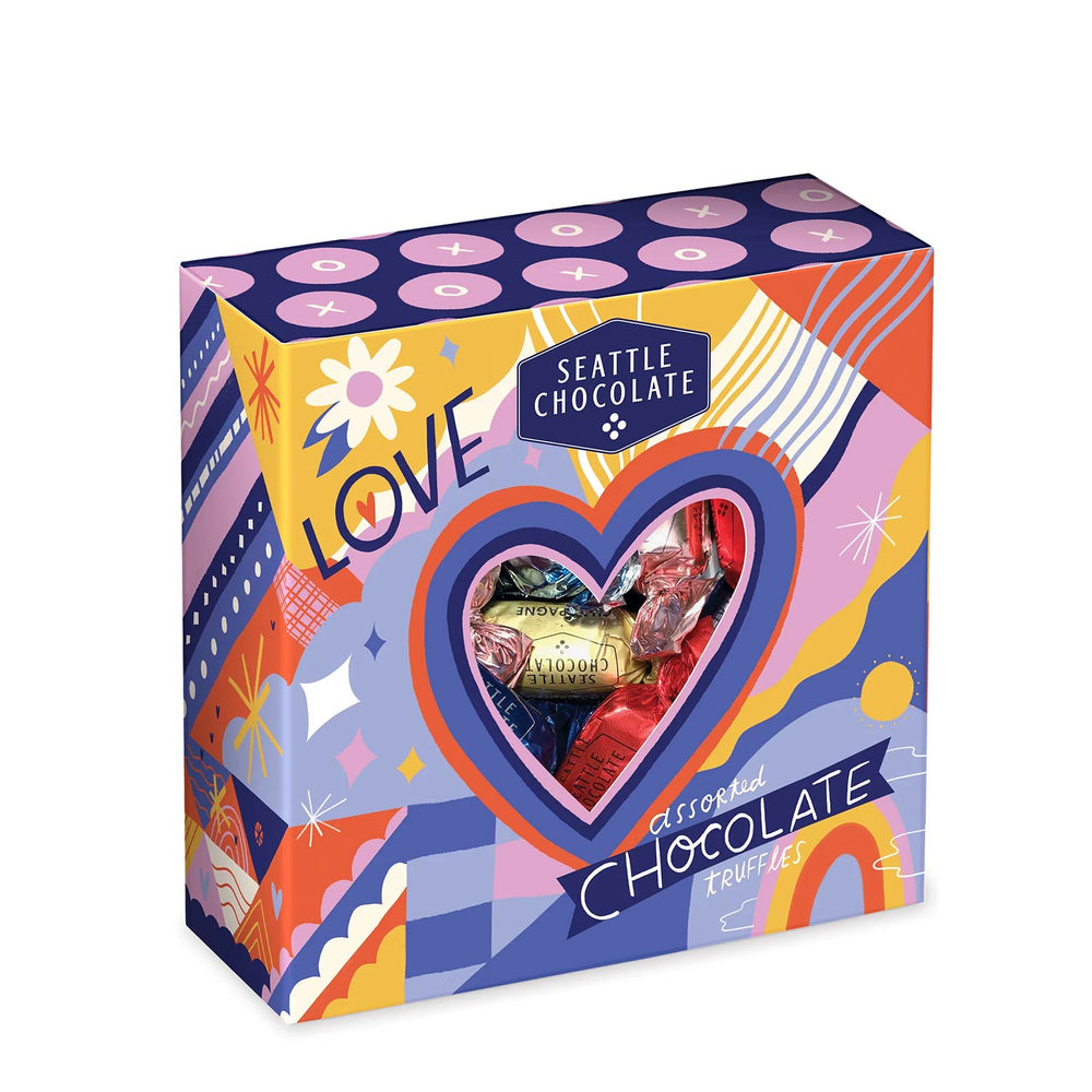 Seattle Chocolate Love Trip Heart Truffle Box | Made In Washington  | Locally Made Chocolate Gifts