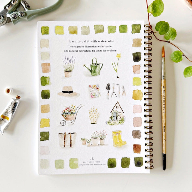 Emily Lex Studio Garden Watercolor Workbook | Made In Washington | PNW Gifts | Aspiring Artist Gifts | DIY Watercolor Book | Learn To Paint