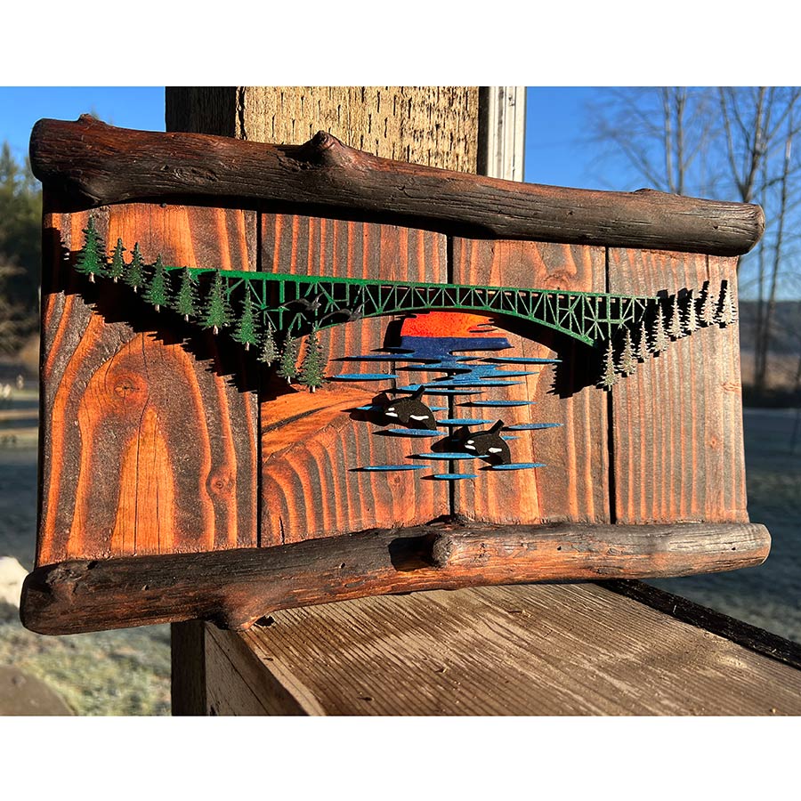 Ole'Cal Custom Creations Deception Pass | Made In Washington | Rugged & Rustic Wall Art | Gifts For Art Lovers