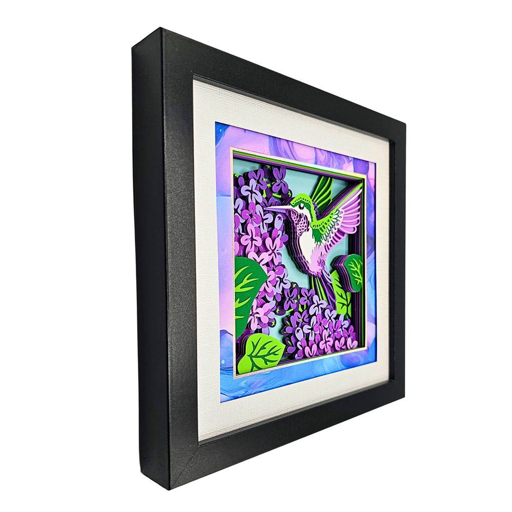 Fred & Garlock Hummingbird Shadow Box | Made In Washington | Paper Art | PNW Home Décor | Birthday Gifts | Local Gifts