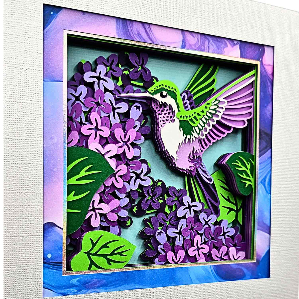 Fred & Garlock Hummingbird Shadow Box | Made In Washington | Paper Art | PNW Home Décor | Birding Gifts | Local Gifts