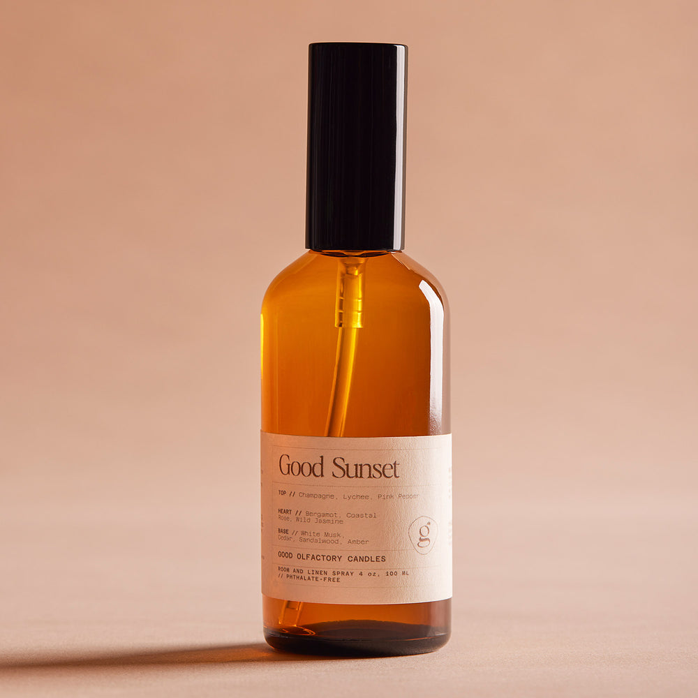 Good Olfactory Candles Good Sunset Linen Spray | Made In Washington | Artisan Made Home Fragrance Gifts