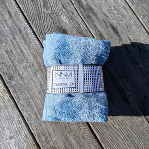 Natalie Menacho Indigo Dyed Counter Cloths | Made In Washington | PNW Kitchen Towels 4 pack | Local Gifts From Orcas Island