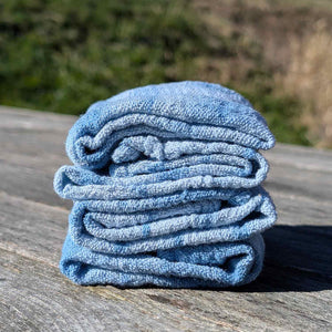 Natalie Menacho Indigo Dyed Counter Cloths | Made In Washington | PNW Kitchen Towels 4 pack | Local Bridal Shower Gifts