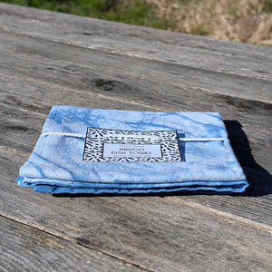 Natalie Menacho Indigo Dyed Dish Towels Marble | Made In Washington | Kitchen Gifts | Welcome Gifts | Locally Made in the PNW