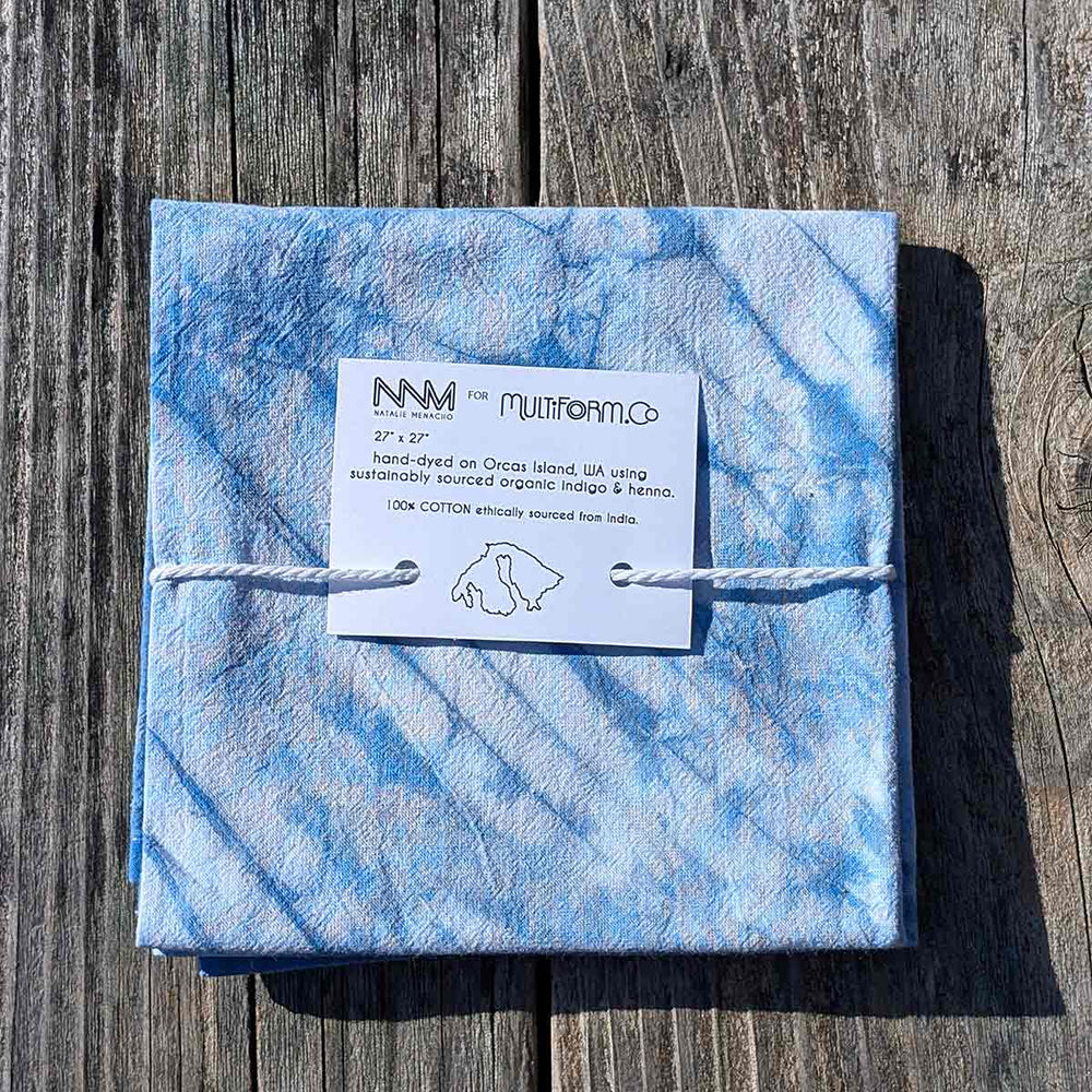 Natalie Menacho Indigo Dyed Dish Towels Marble | Made In Washington | Kitchen Gifts | Local Housewarming Gifts