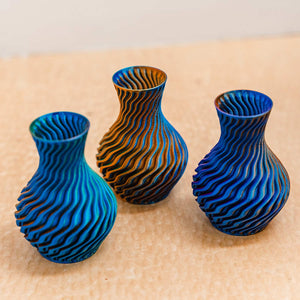 Mone Design Studio Dragon Vase | Made In Washington | Orange Blue Green 3" | 3-D Printed Vases | Local Gifts from Seattle