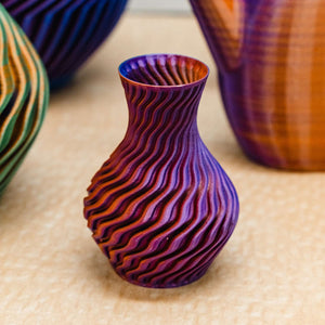 Mone Design Studio Dragon Vase | Made In Washington | Blue Orange Purple 3" vase | Home Décor Gifts | Local Housewarming Gifts