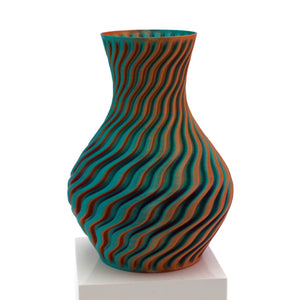 Mone Design Studio Dragon Vase | Made In Washington | Teal Orange Purple | Flower Vases | Locally 3-D Printed Plant Based Vases