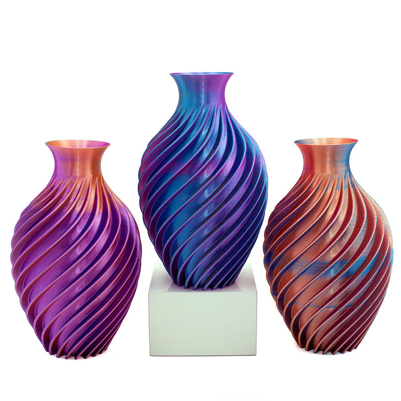 Siren Vase Pink Light Blue Gold