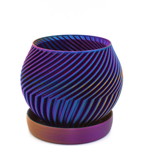 Mone Design Studio TOR Planter | Made In Washington | Blue Orange Purple | Locally crafted 3-D Pots | Garden & Home Décor Gifts | PNW Housewarming Gifts