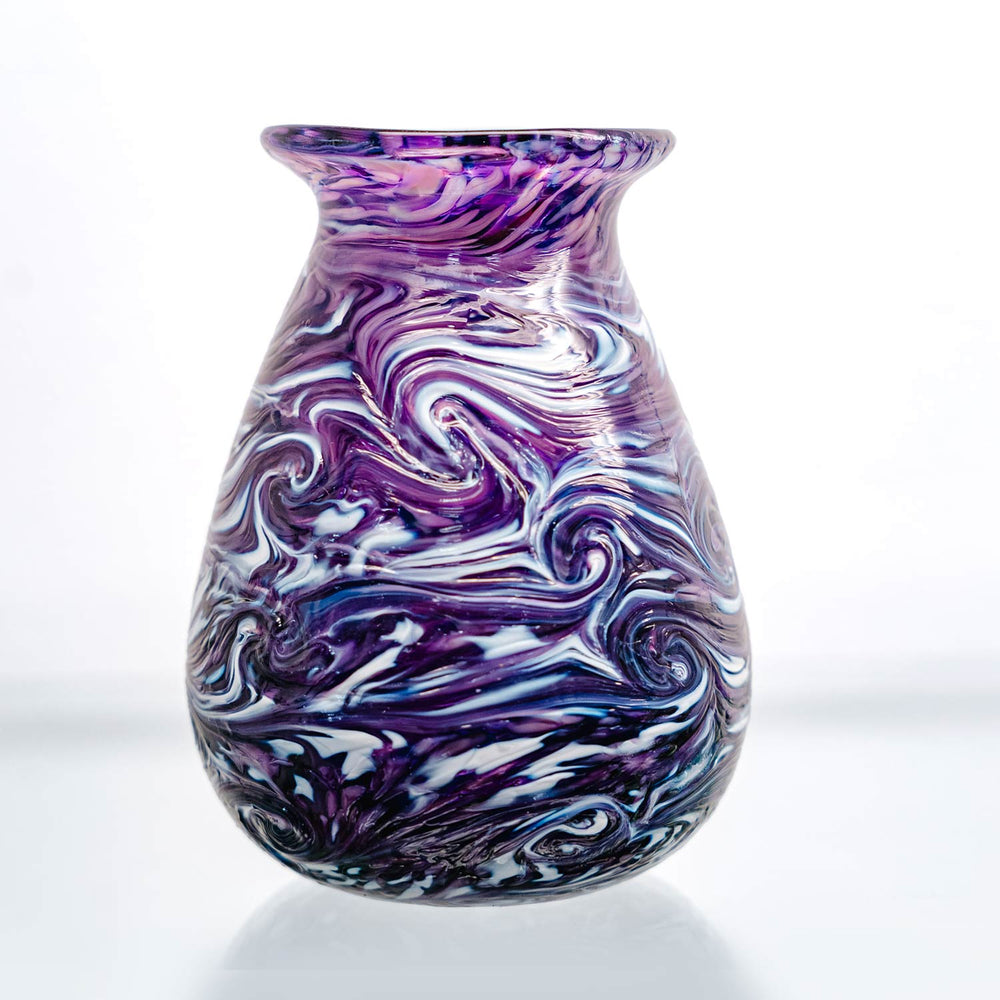 Bellingham Bay Glassworks Blown Glass Purple Vase | Made In Washington | Artisan Made Home Decor