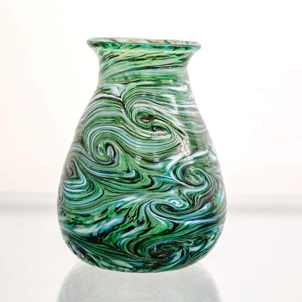 Bellingham Bay Glassworks Blown Glass Green Vases | Made In Washington | Artisan Glass Vase