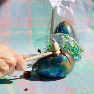 Dolcetta Artisan Sweets | Dark Chocolate Smash Egg | Made In Washington | Locally Made Easter Eggs | Chocolate Egg Filled with Chocolate Treats | Shop Local Easter Gifts