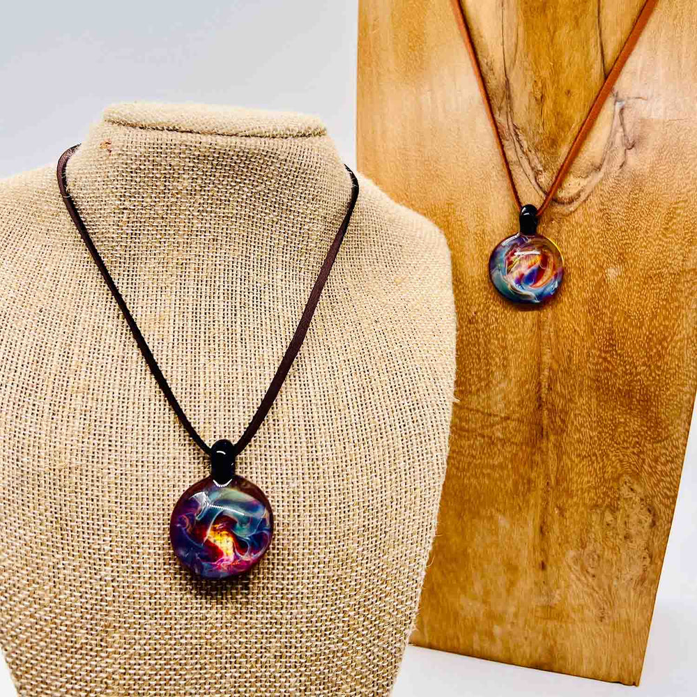 Robert Bank Glass The Cosmos Necklace | Made In Washington | Blown Glass Pendants | Handcrafted Gifts