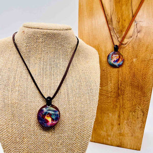 Robert Bank Glass The Cosmos Necklace | Made In Washington | Blown Glass Pendants | Handcrafted Gifts