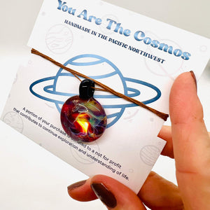 Robert Bank Glass The Cosmos Necklace | Made In Washington | Blown Glass Jewelry  | Handmade Blown Glass Gifts Form The Pacific Northwest