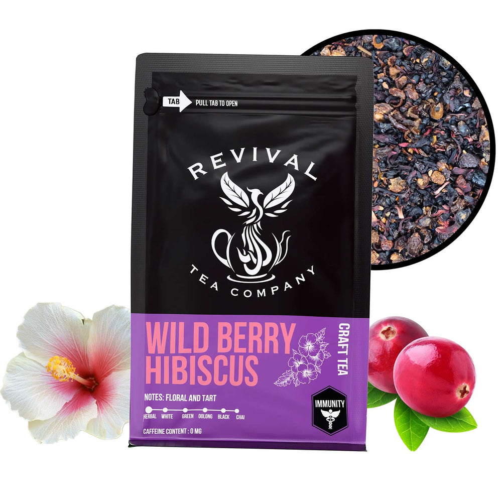 Revival Tea Company | Made In Washington | Wild Berry Hibiscus Loose Leaf Teas | Shop Local Artisan Teas