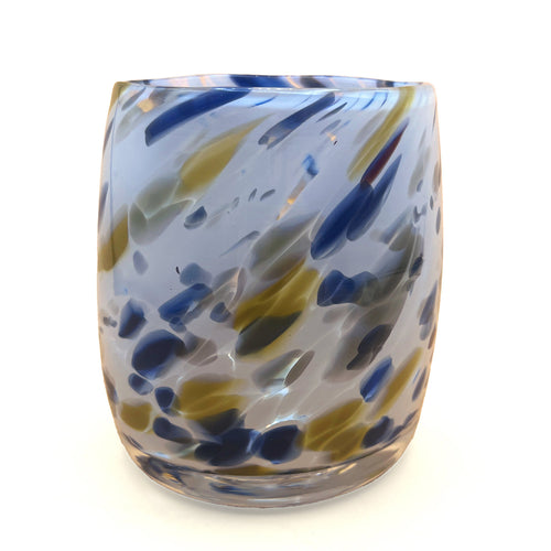 Blown Glass Votive in a subdued shoreline palette | PNW Glass Colin Satterfield Shoreline Glass Votive | Made In Washington | Buy Local