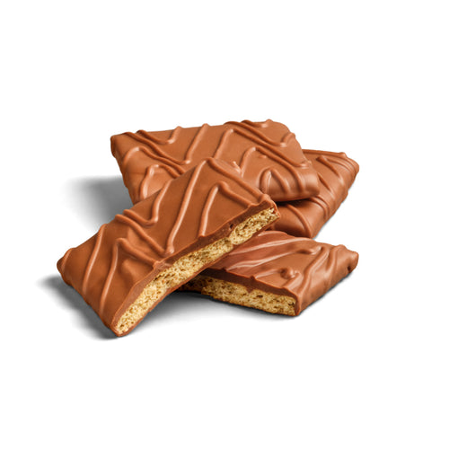 Milk chocolate-covered graham crackers on a white background | Buy local chocolate treats at Made In Washington Gift Stores
