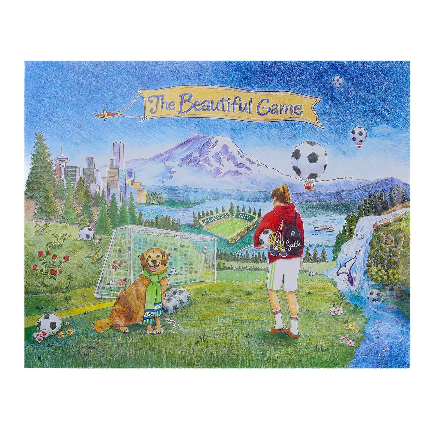 The Beautiful Game Soccer Art Poster | Made In Washington