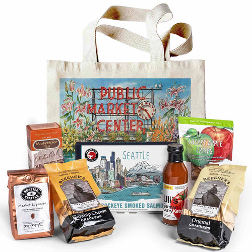 Made In Washington State Gift Baskets | A Trip To Pike Place Market Gift Basket | Seattle Care Package | Treats From The PNW