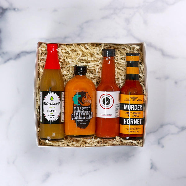 Hot Sauce Flight | Made In Washington | Heat-seeker Gifts | Hot Sauces | Spicy Sauces For Pepper Heads | Home Cooking