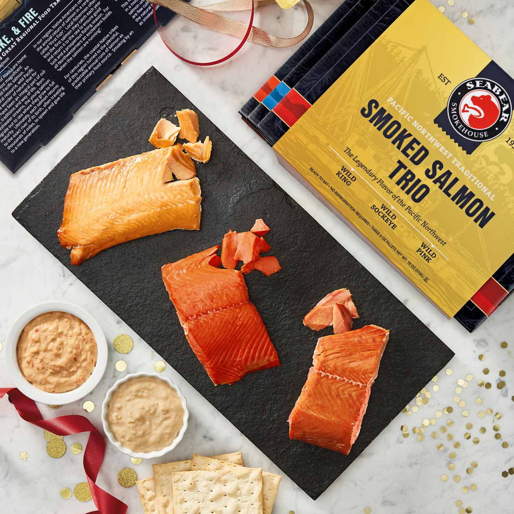 Made In Washington State Gift Baskets | SeaBear's Party in A Box |  Northwest Smoked Salmon