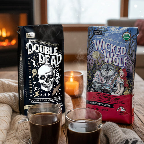 Raven's Brew Wicked Wolf Dark Roast Coffee | Made In Washington | Whole Bean Organic Coffee
