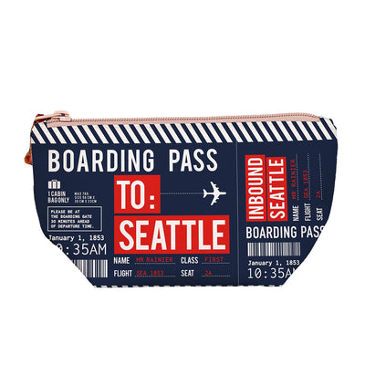 Seattle Boarding Pass Medium Pouch