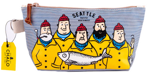 Seattle Fishermen Medium Pouch - Blue Pinstripe