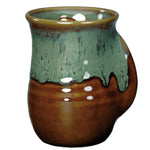 Made In Washington | Hand Warmer Mug Mocha Left Handed | Pottery Gifts