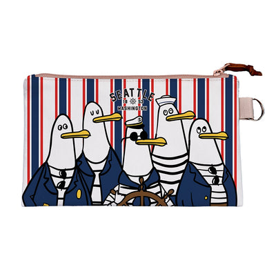 SEA Yachtsmen Small Pouch Nautical Stripes Blue/Red