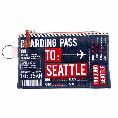 Seattle Boarding Pass Small Pouch
