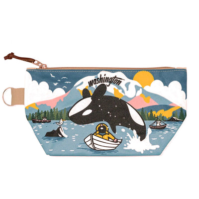 Washington Leaping Orca Medium Pouch Blue