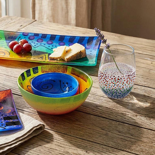 Made In Washington Art Glass | Fiala Design Works Stemless Wine Glasses