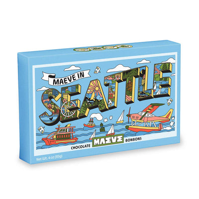 Greetings From Seattle Postcard Box