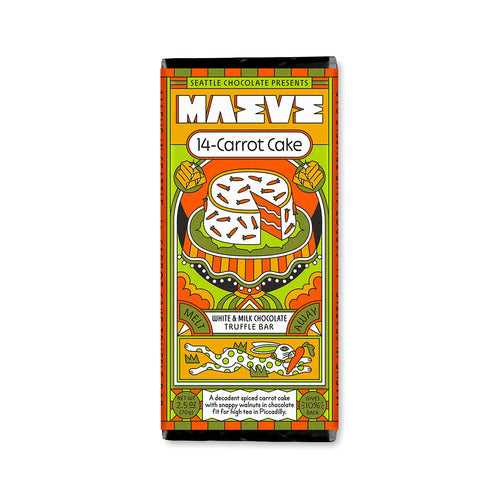 Maeve Gourmet Chocolate Carrot Cake Truffle Bar | Made In Washington | Locally Made Chocolate Bar Gifts | Gifts From The Pacific Northwest