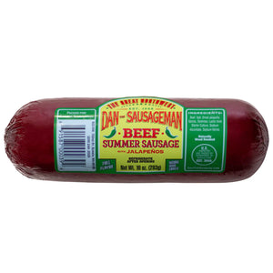 Dan The Sausageman Beef Summer Sausage with Jalapenos | Local Food Gifts