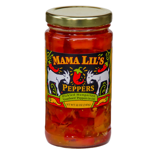 Mama Lil's Mildly Spicy, Pickled Hungarian Peppers in Oil | Food Gift Ideas