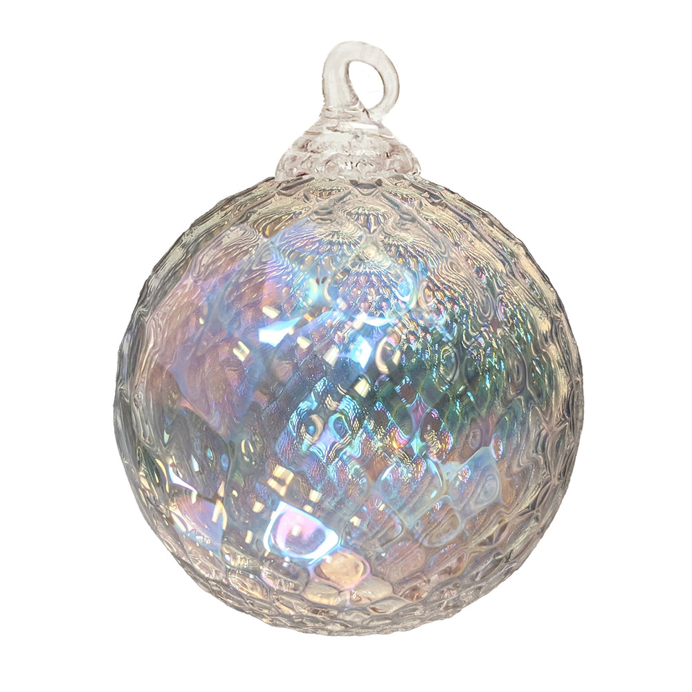 Hand Blown Glass Pearl Birthstone Ornament | Made In Washington | June Birthdays | Birthday Gifts