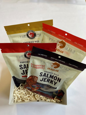 SeaBear Smoked Wild King Salmon Jerky Tasting Set | Made In Washington | Salmon Jerky Gifts From The Pacific Northwest