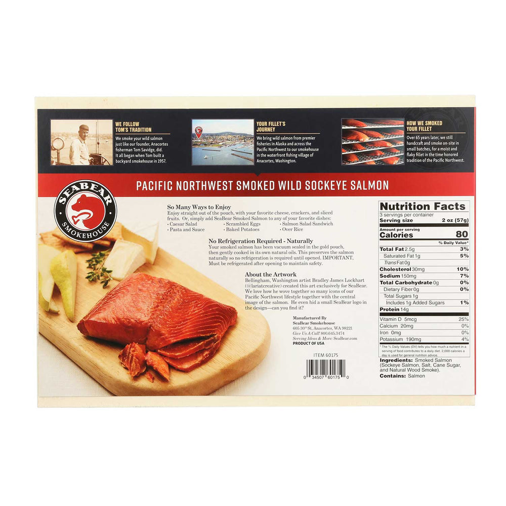 
            
                Load image into Gallery viewer, SeaBear&amp;#39;s Pacific Northwest Icons Smoked Salmon | Made in Washington | Wooden Gift Box | Kosher Gift
            
        
