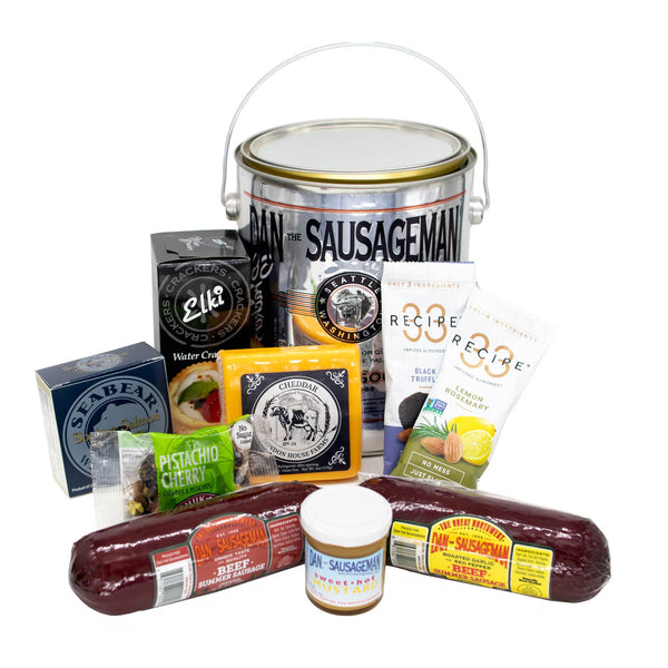 Made In Washington State Gift Baskets | Dan The Sausageman Paint Can