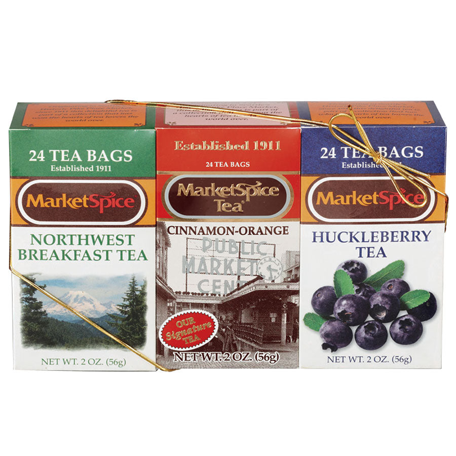 Market Spice Tea Sampler Trio | Made In Washington Gifts | Seattle Gifts
