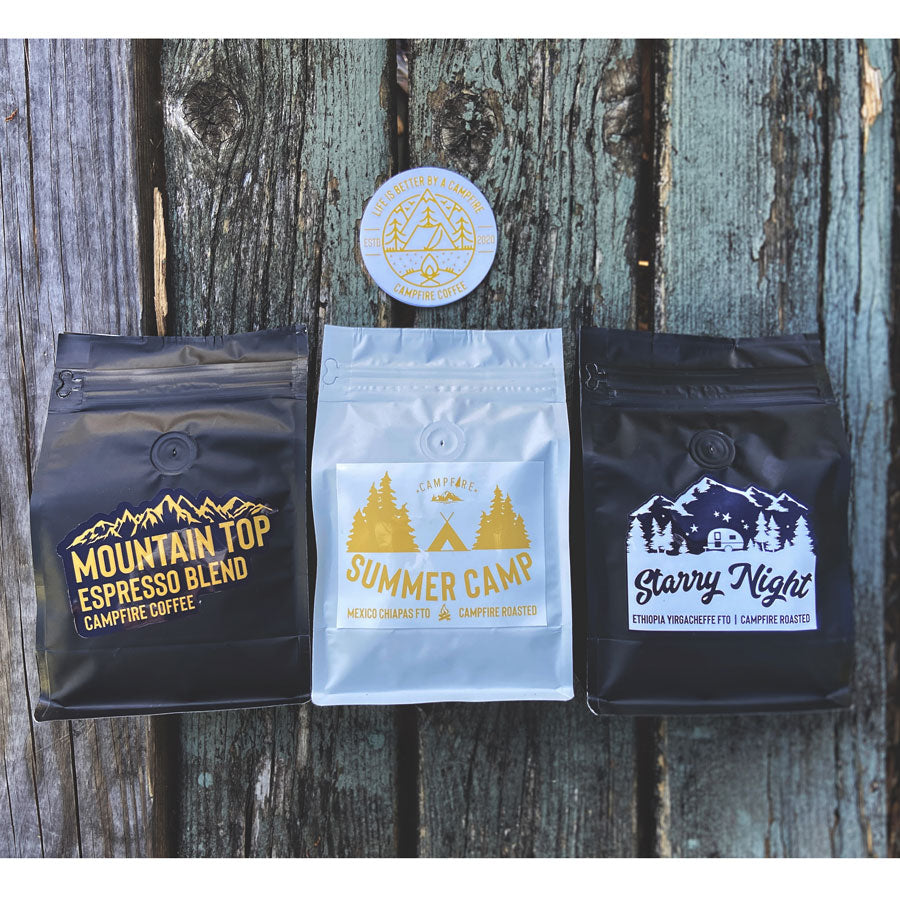 Campfire Coffee Gift Set | Made In Washington | Open Flame Coffee Beans